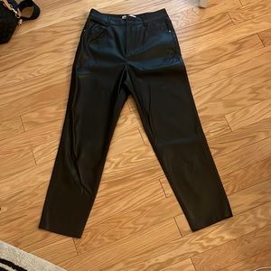 Zara black leather pants NEW